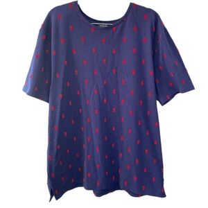 Zara Man pinneapple print embroidered shirt xl